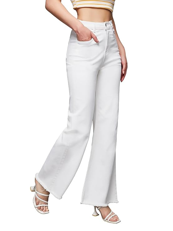 Women's High Rise Regular Stretchable Denim Bootcut Shaping Jeans