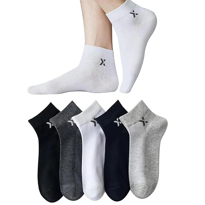 Solid Cotton Ankle Length Socks for Men and Women