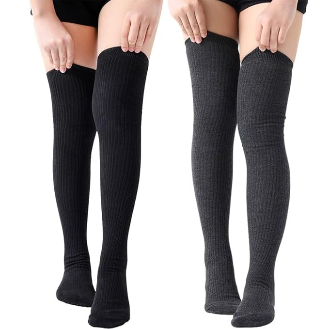 Wool Warm Thigh High Socks